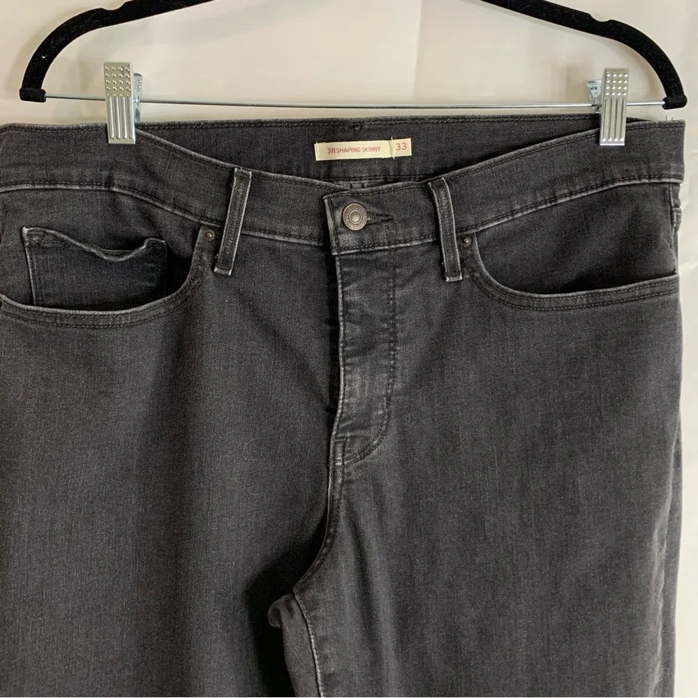 Levi Strauss 311 Shaping Skinny Black Denim Jeans, size 33 - Picture 4 of 16